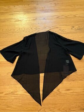 Lightweight Black Sheer Wrap Cardigan - Women's Scarf & Wrap